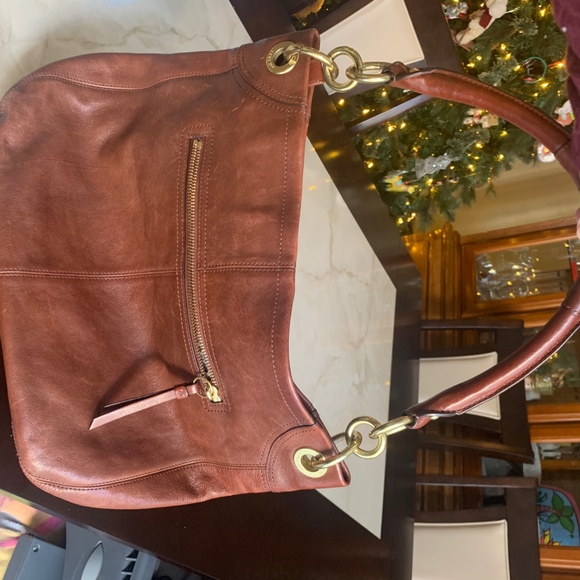 Brown leather Coach bag - Picture 2 of 6